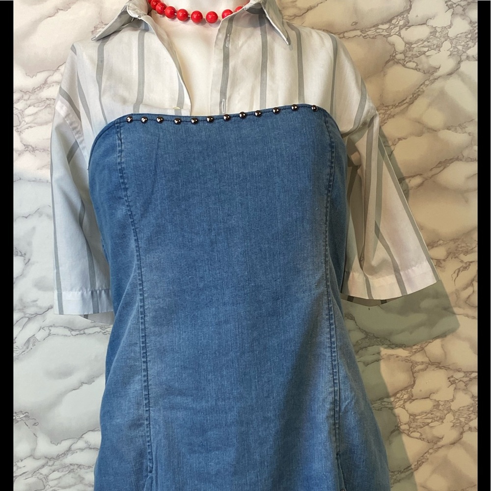 Jean Dress w/ Button Down Shirt both pieces